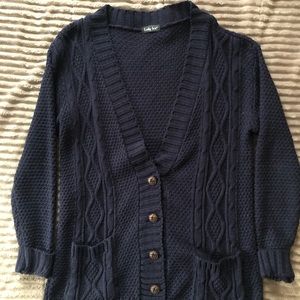 Lady Ice long sleeve Deep V-neck button cardigan